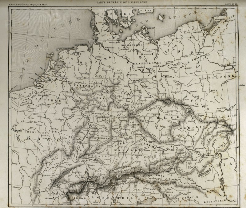 Napoleonic map of Germany.