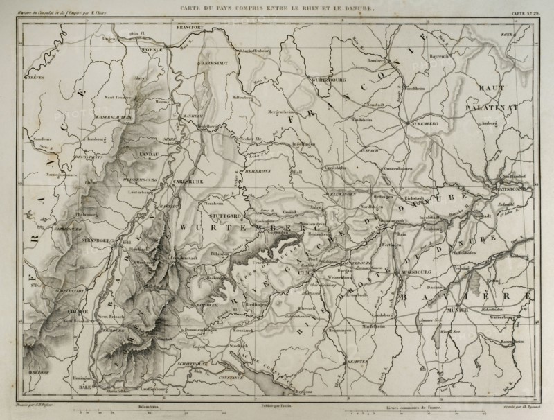 Territory between the river Rhine and the Danube.