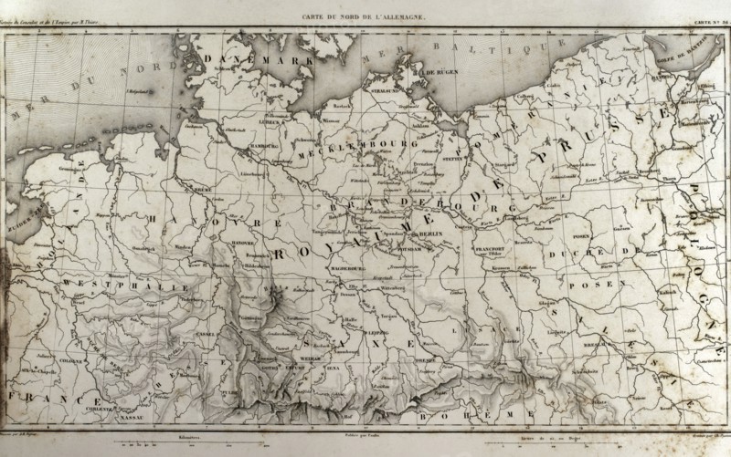 Napoleonic map of north Germany.