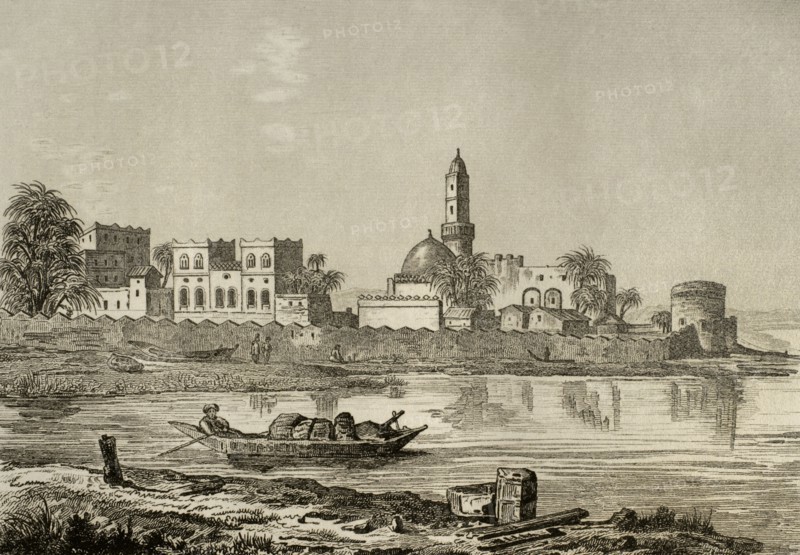 Yemen. Mocha. View of the city on the shores of the Red Sea.