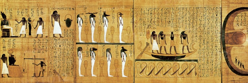 Book of the Dead. Fragment of a funerary papyrus.