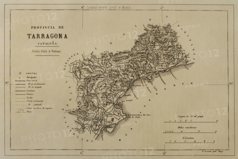 Map. Province of Tarragona.