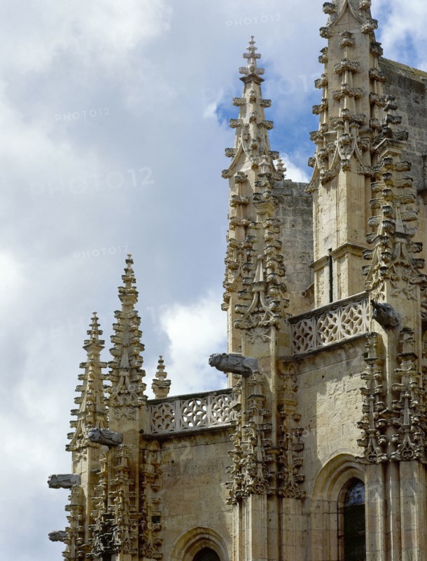 Pinnacles and gargoyles.