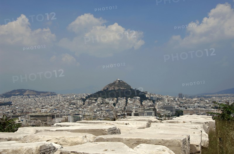 Panoramic of the city and Mount Lycabettus.