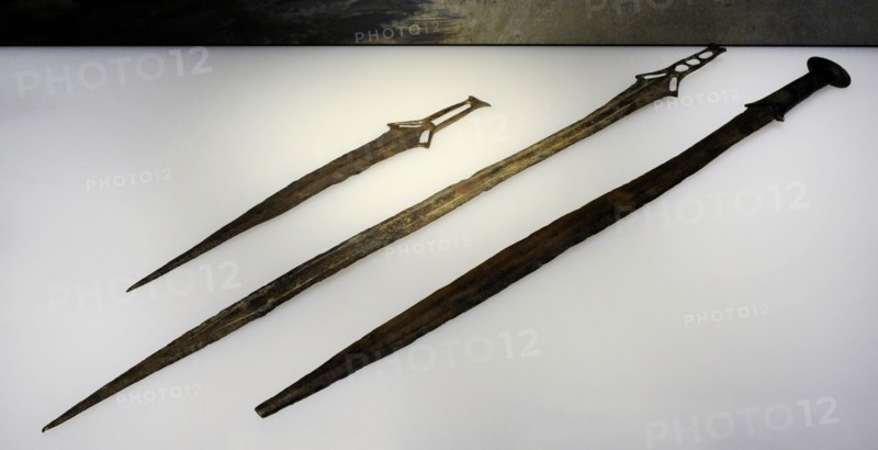 Bronze swords topped in carp tongue