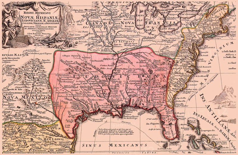 Missisippi River Map, 1723