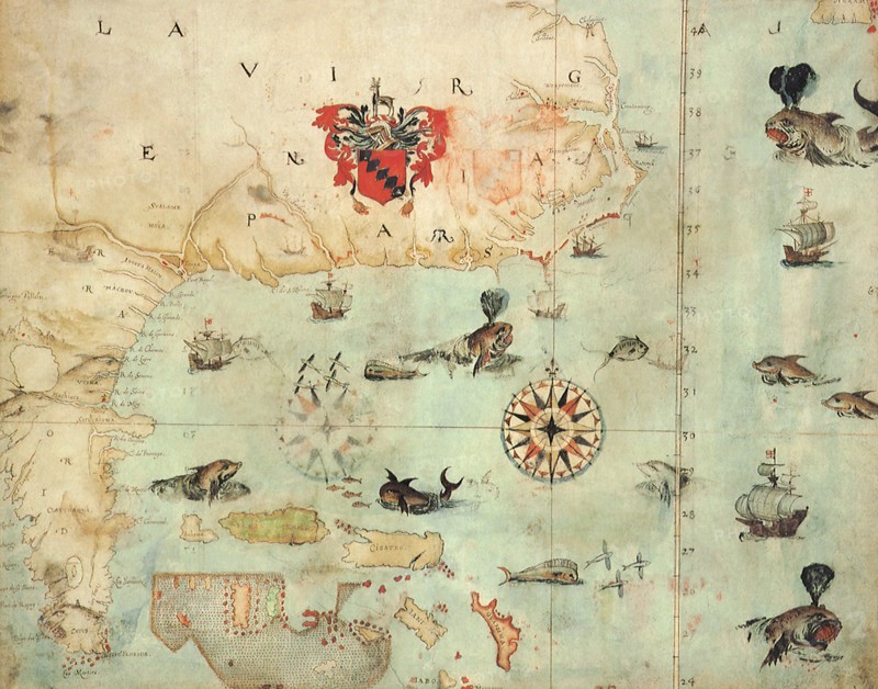 Map of South East North America