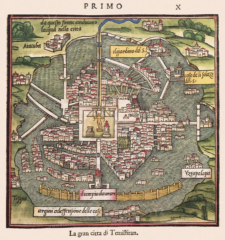 Aztec Capital with Water 1528