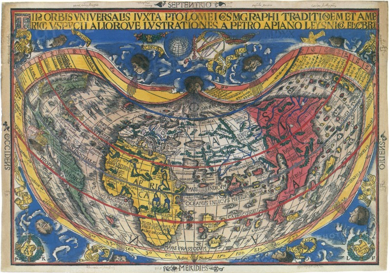 Bulb-Shaped World Map 1520