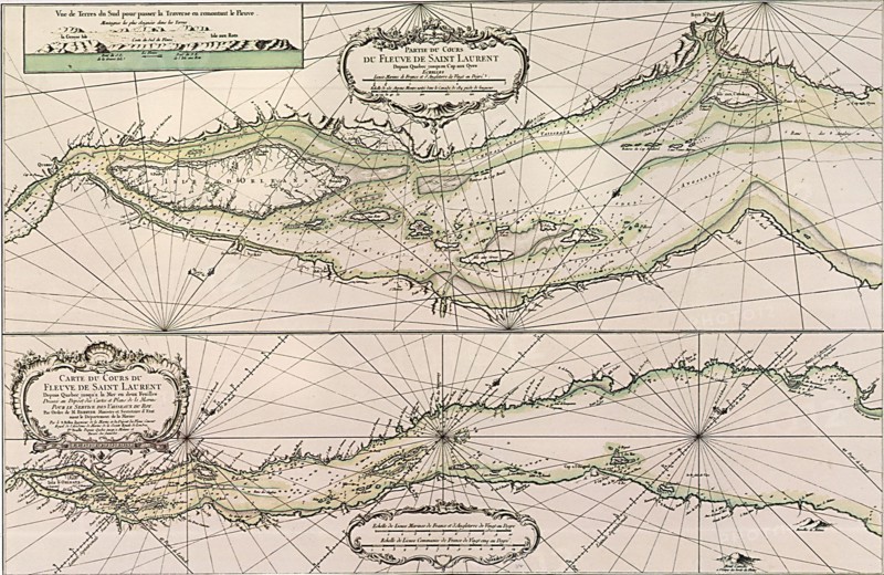 Map of the River St. Laurence, Canada 1761