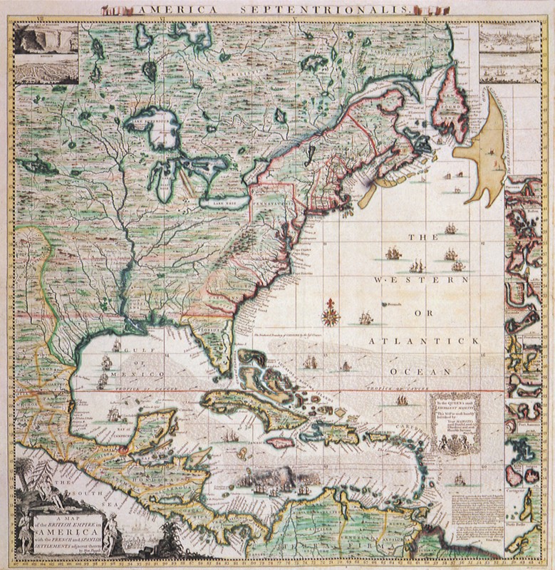 Map of Early America 1733