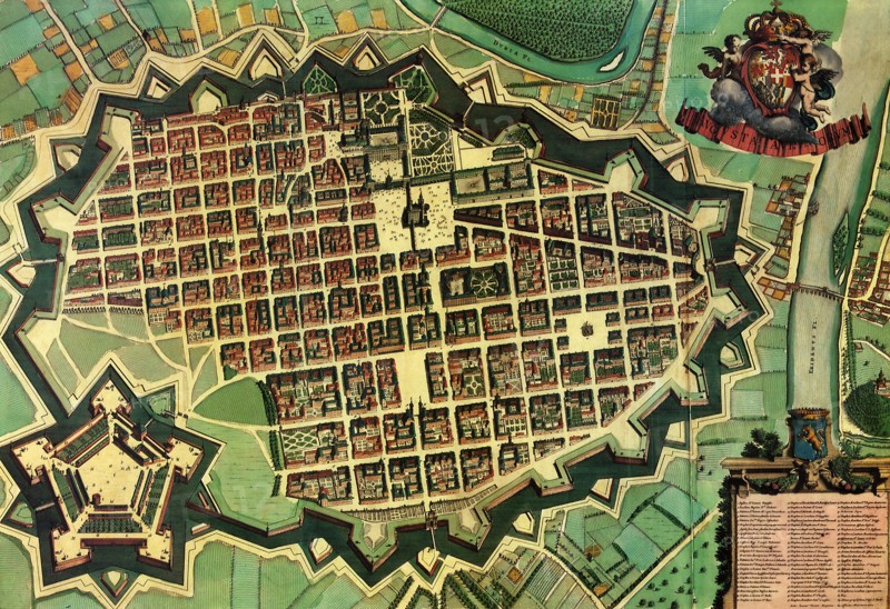 Italian Town with Citadel 1663
