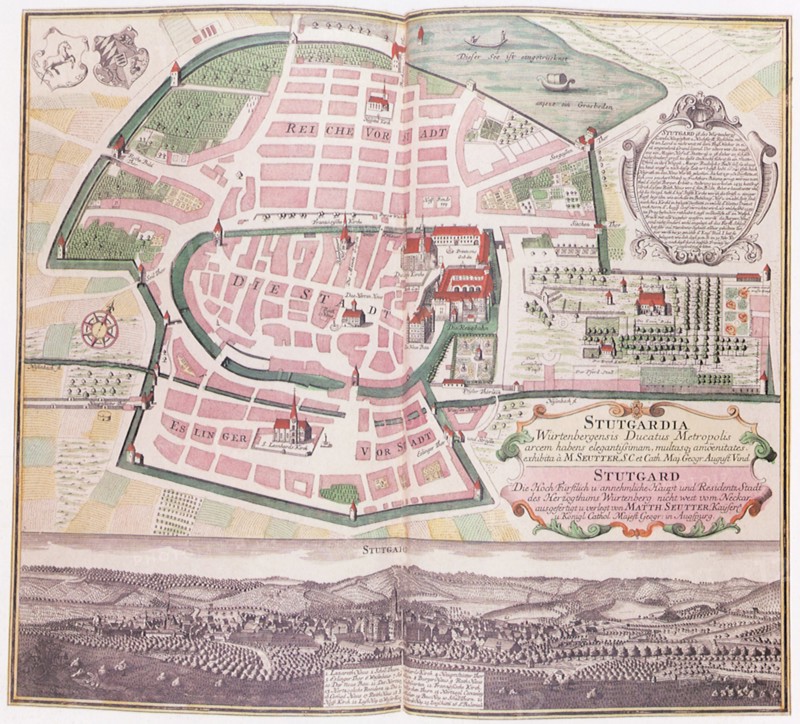 Map of Stuttgart 1742