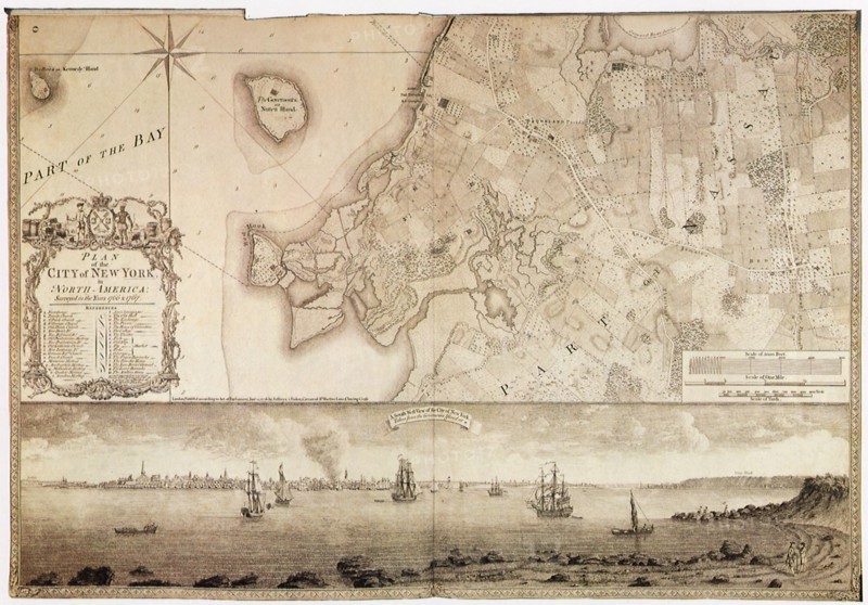 Map of New York City. 1776