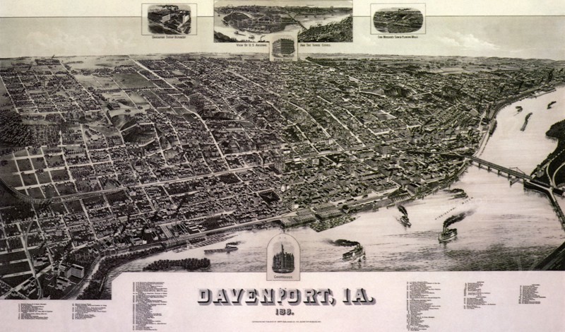 Map of Davenport. 1888