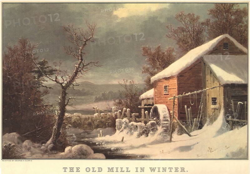 Old Mill in Winter