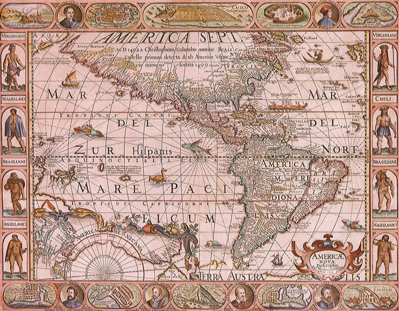Map of New World 1652