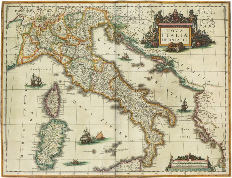 Map of Italy 1631
