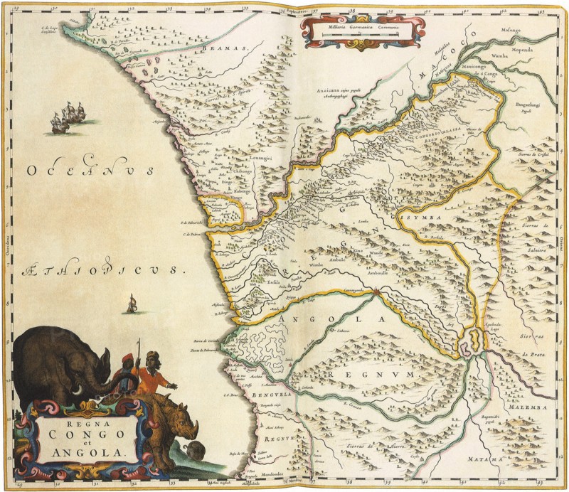 Map of Zaire 1662