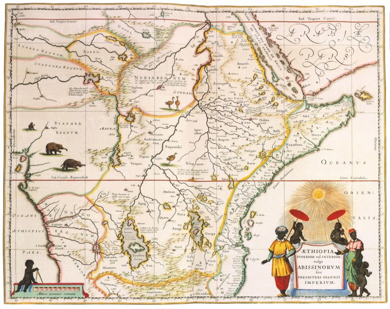 Map of eastern and central Africa . 1635
