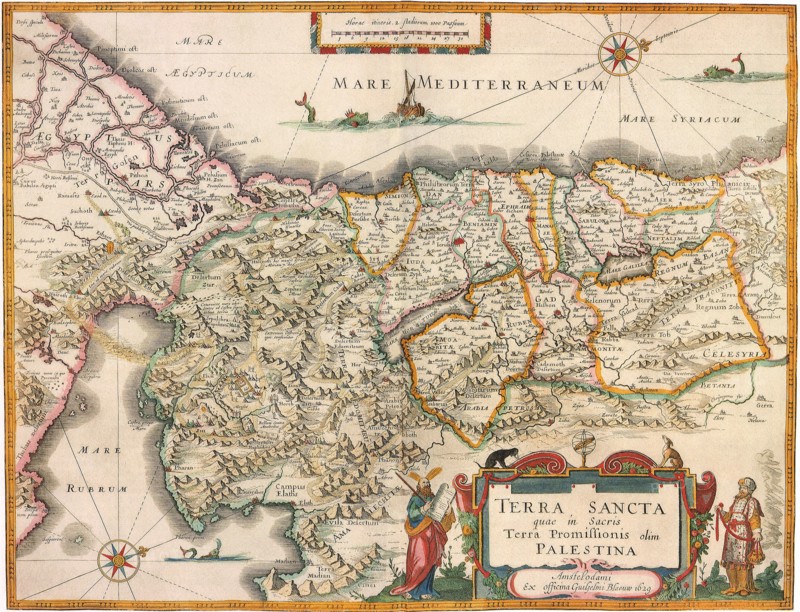 Map of Palestine 1629