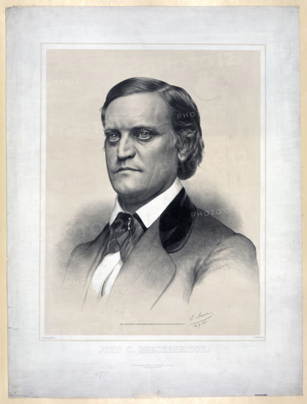 John C. Breckenridge print circa 1860 .