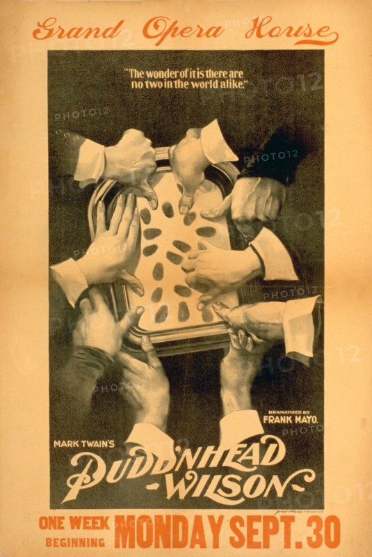 Mark Twain's Pudd'nhead Wilson dramatized by Frank Mayo. ca 1895.