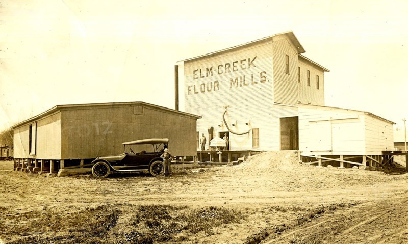 Elm Creek Flour Mill, Sent First Car of Flour from Nebraska to the Fighting Front, Fathered from Farmers and Citizens of Buffalo County.