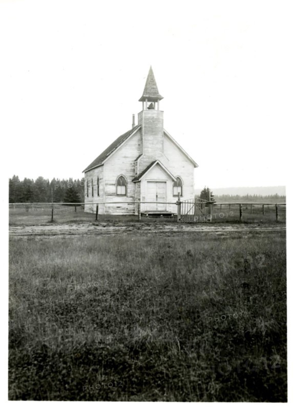 Rural church in South Dakota (prior to 1960s).