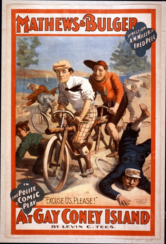 Mathews & Bulger in the polite comic play, At gay Coney Island by Levin C. Tees. circa 1896.