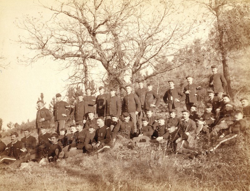 Company 'C,' 3rd U.S. Infantry near Fort Meade, South Dakota 1890.