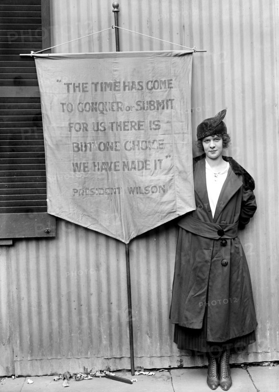 Woman Suffrage Banners - Woman Suffrage Movement circa 1917.