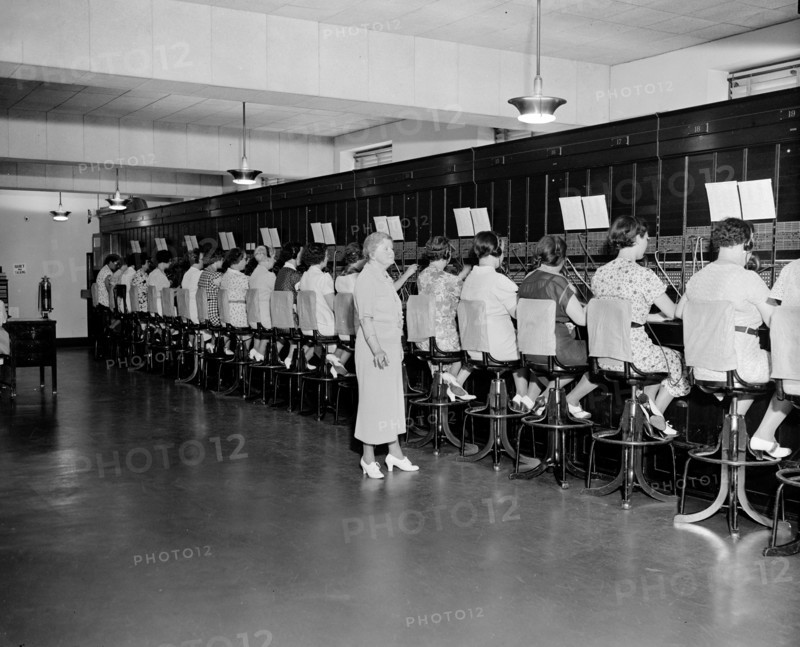 U.S. Capitol switchboard operators circa 1937 .