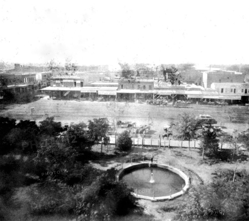 California History - Stockton from the Court House, looking West, San Joaquin County circa 1866.