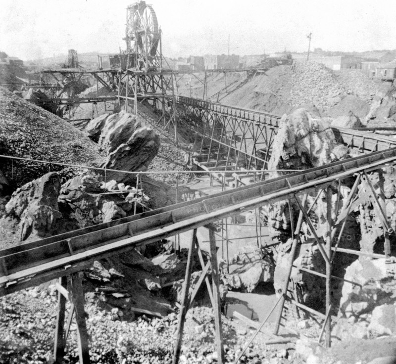 California History - Placer Mining in Columbia Gulch, Tuolomne Co. circa 1866.