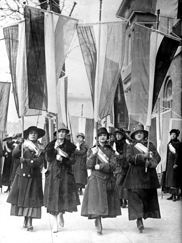 Woman Suffrage Movement -  Woman suffrage picket parade Washington D.C. circa 1917.