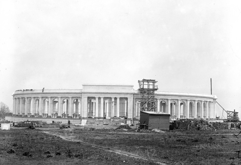 Neoclassical Architecture - Memorial Ampitheater under construction at Arlington National Cemetery circa April 1916 .
