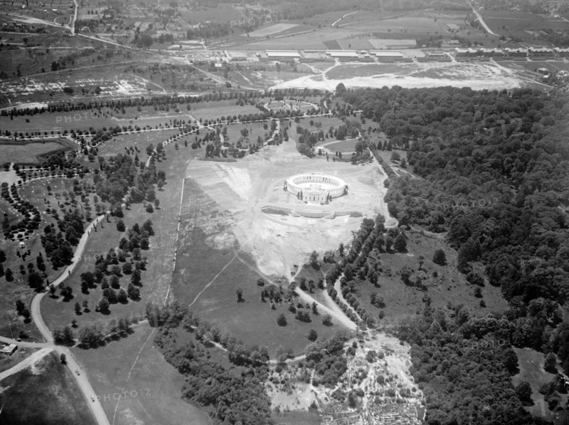 Washington D.C. History - Arlington National Cemetery aerial view circa 1919 .