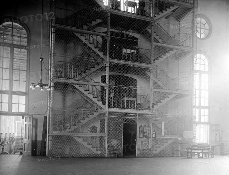 Washington D.C. History - District of Columbia Jail interior circa 1919 .
