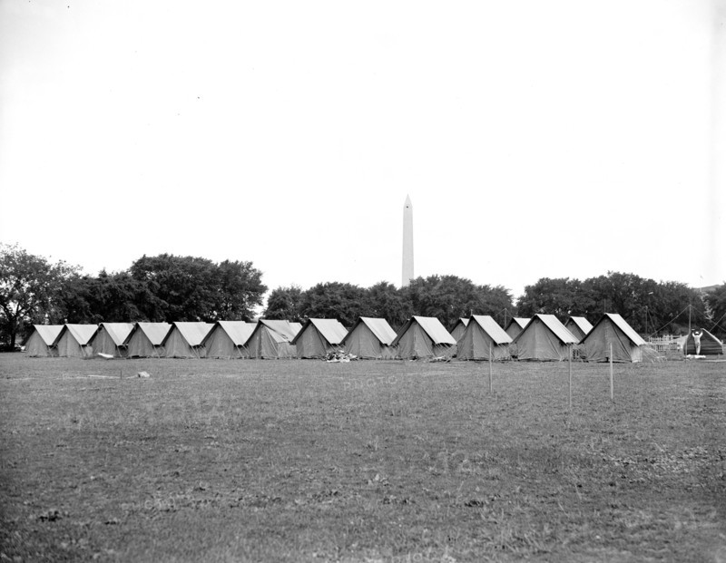 Tents errected at the Boy Scout Jamboree in Washington D.C. circa 1937.