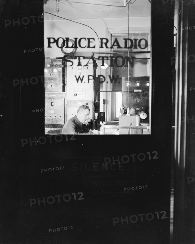 Front door of Police Radio Station circa 1938.