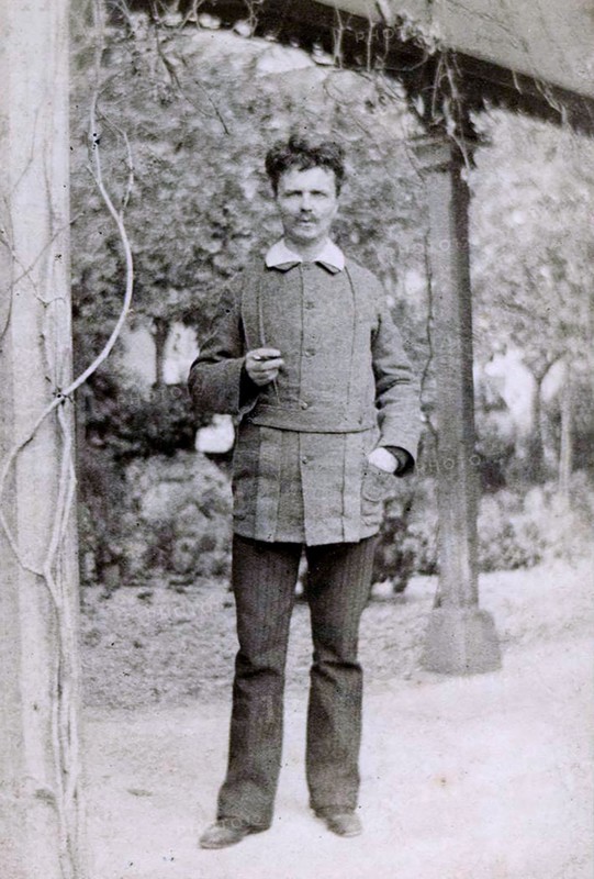 Swedish author August Strindberg. Self-portrait in Gersau, Switzerland circa 1886.