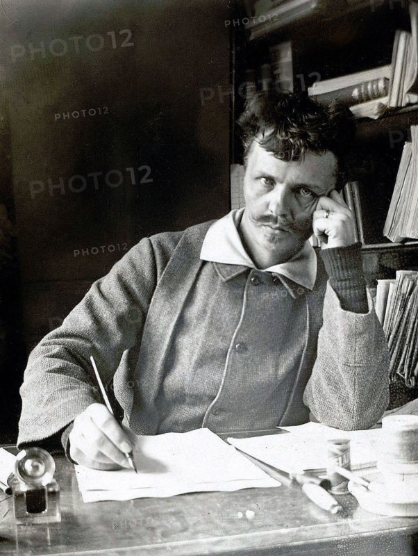Swedish author August Strindberg. Self-portrait in Gersau, Switzerland circa 1886 self-portrait.