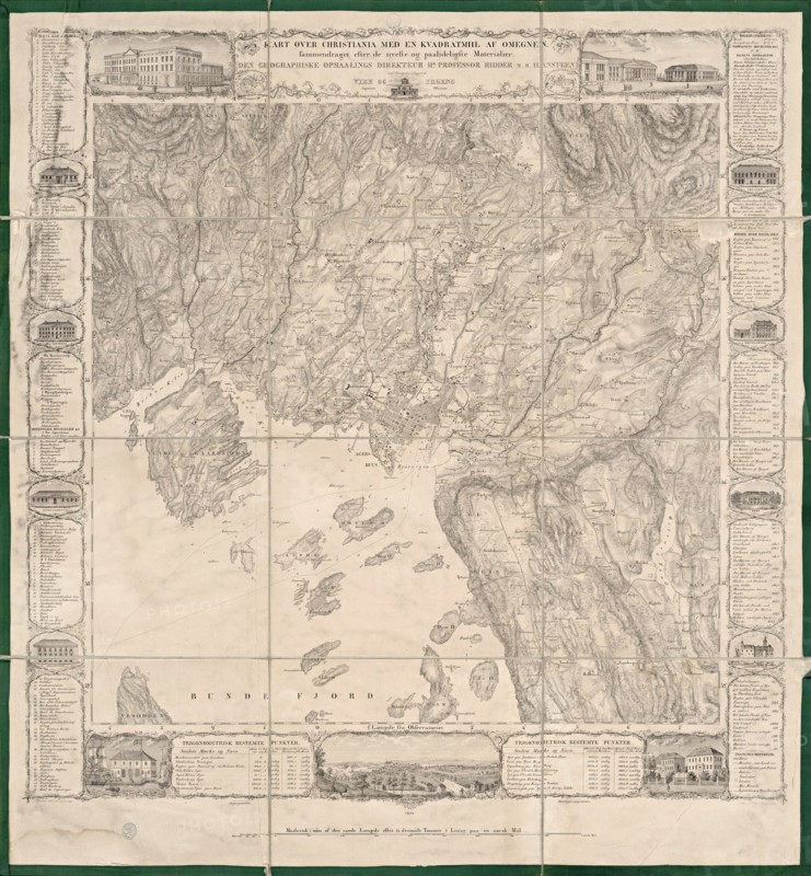 Cartographer Vibe og Irgens - Vibe og Irgens kart over Christiania, 1844.