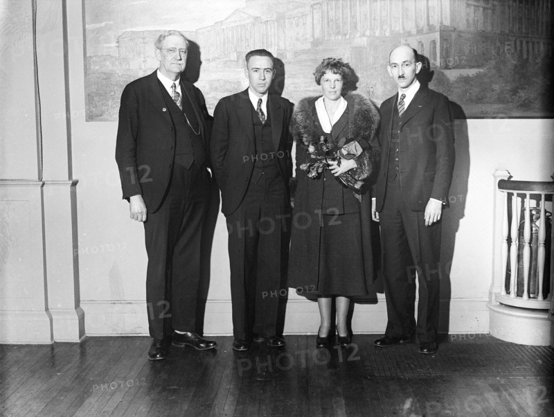 Amelia Earhart, 2nd from right circa 1932.