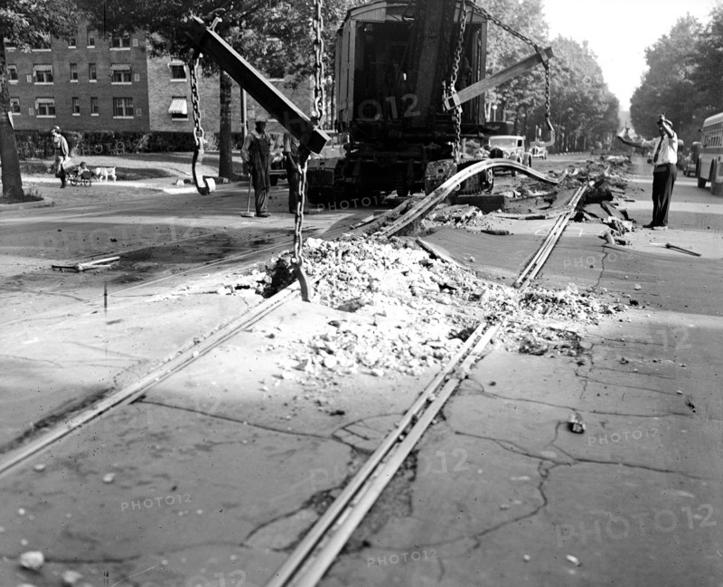 Streetcar Track removal circa 1935.