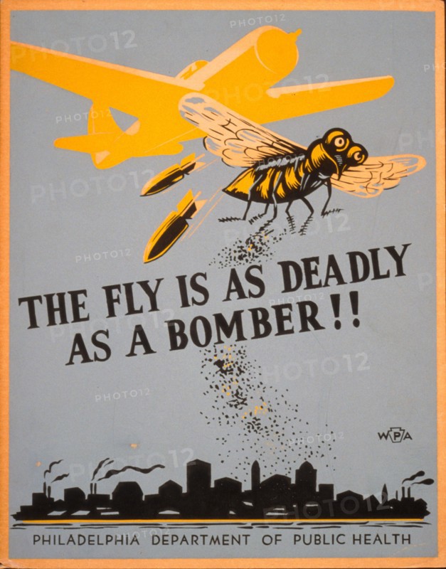 The fly is as deadly as a bomber!! circa 1941-1943.