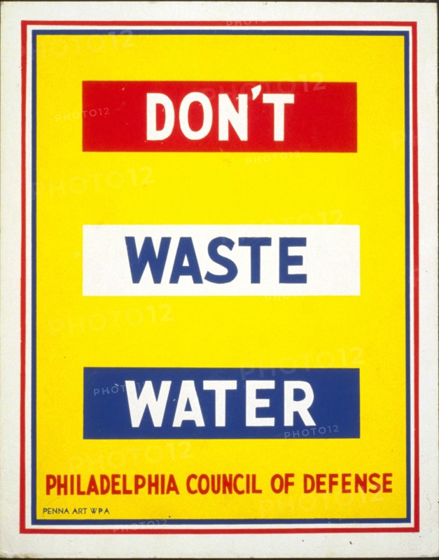 Don't waste water circa 1941-1943.