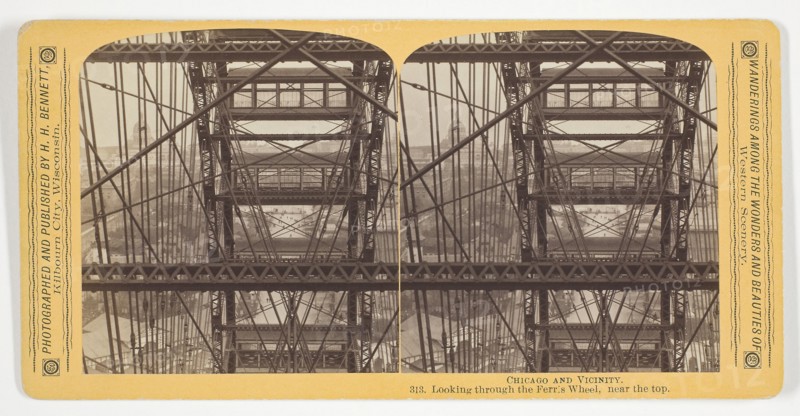 1893 Art Work -  Looking through the Ferris Wheel; near the top - Henry Hamilton Bennett.