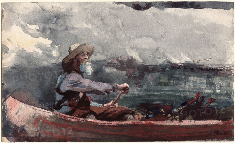 1892 Art Work -  Adirondacks Guide - Winslow Homer.
